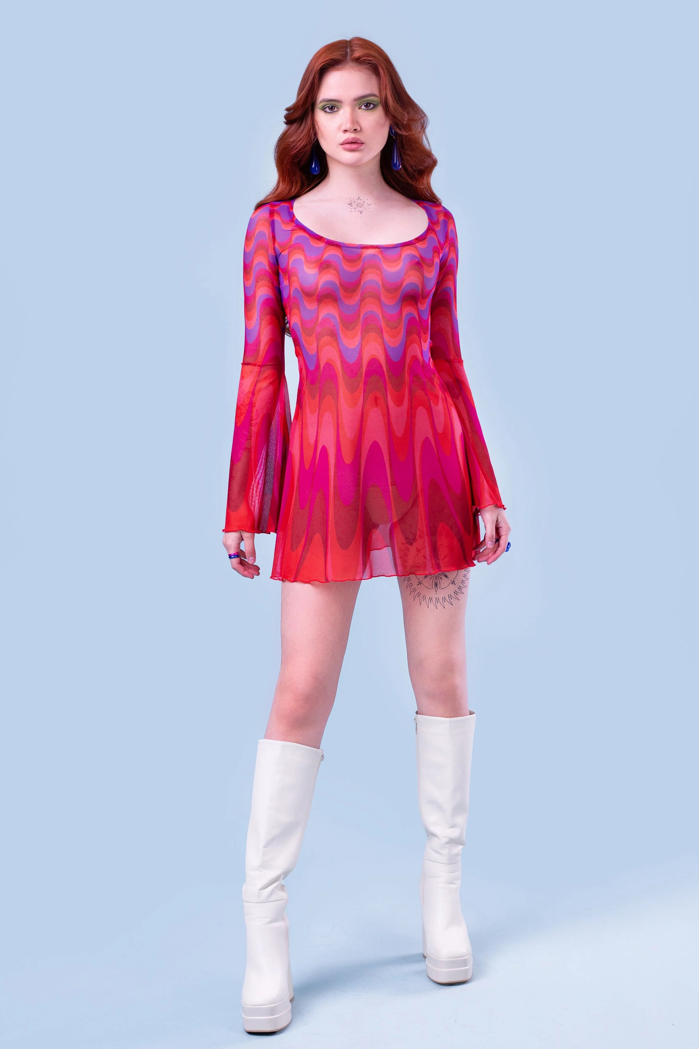Flo' Mesh Mini Dress - Image 3