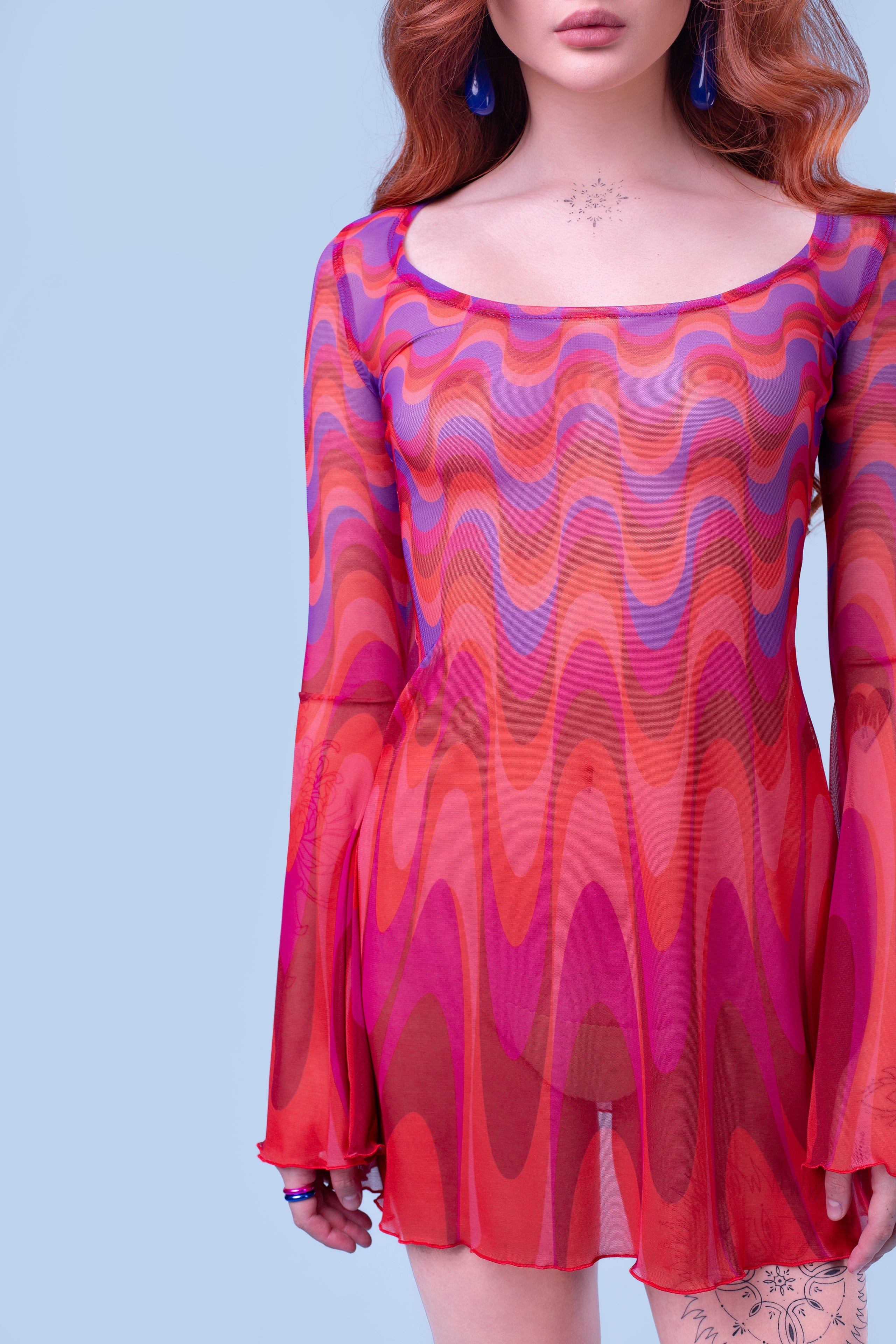 Flo' Mesh Mini Dress - Image 5