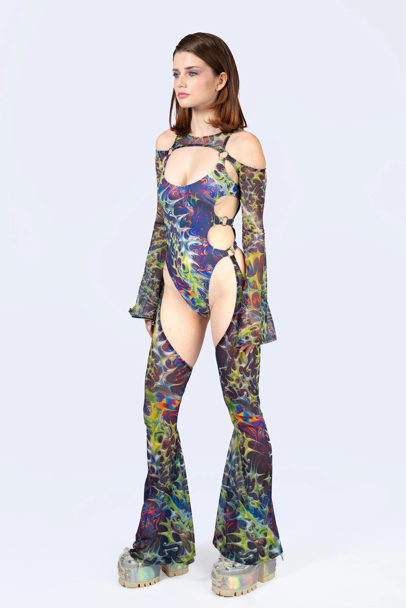 Future Millennium Flared Chaps Catsuit - Image 4