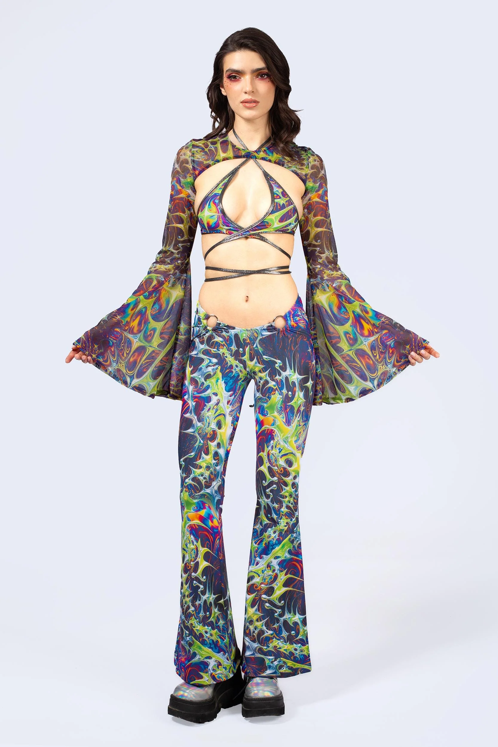 Future Millennium Wrapped Triangle Top And Shrug - Image 3