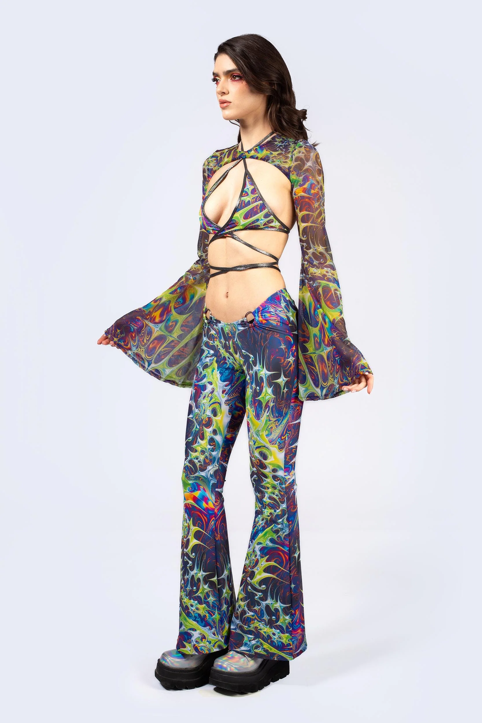 Future Millennium Wrapped Triangle Top And Shrug - Image 4