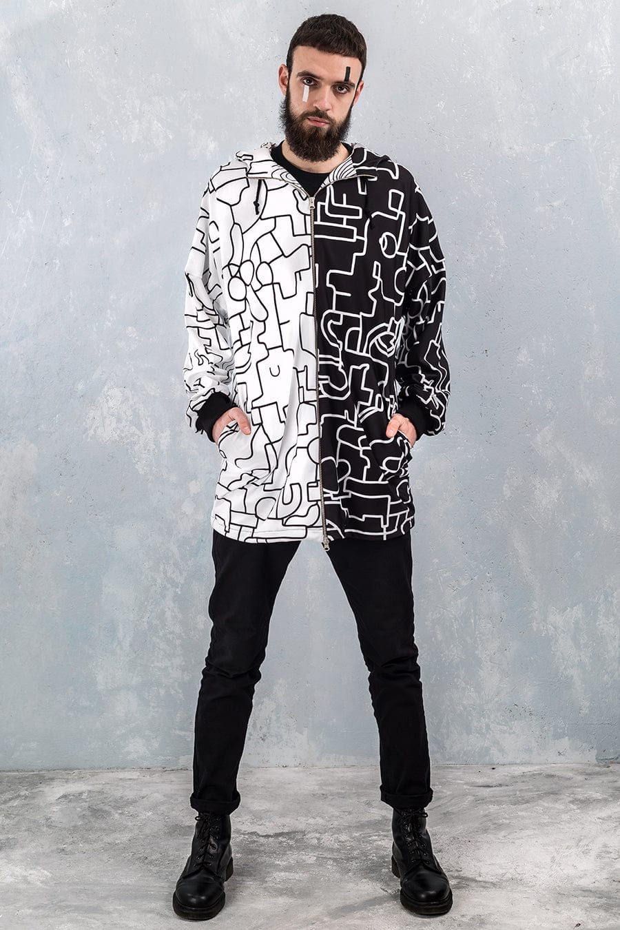 Halfies Male Zippy Hoodie - Image 3