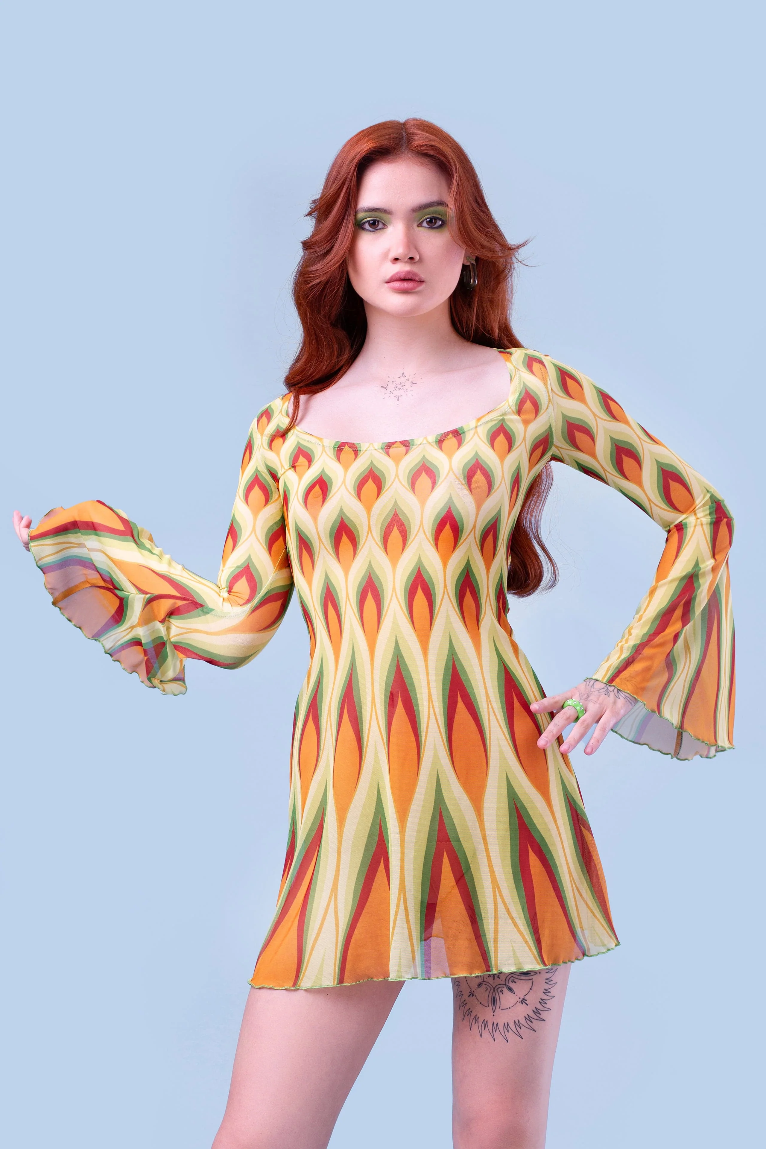 Mellow Mesh Mini Dress - Image 3