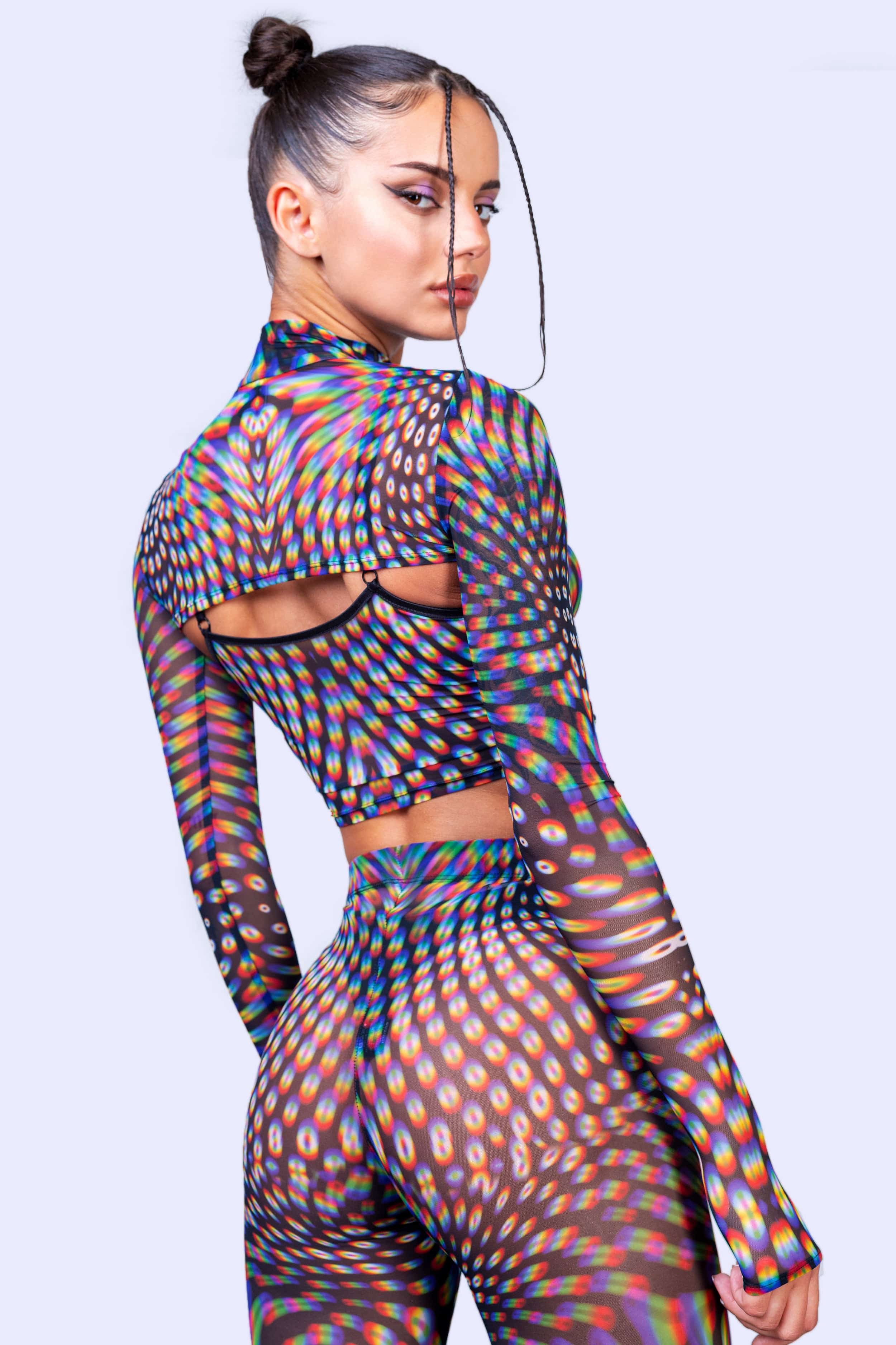 Pulsar Mesh 2 Pieces Shrug Set - Image 4