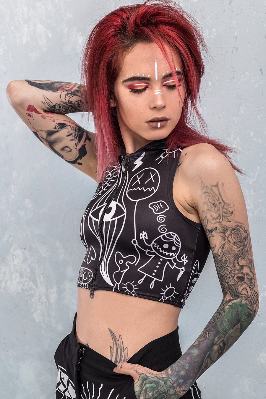 Ugley Dark Hooded Zippy Top - Image 3