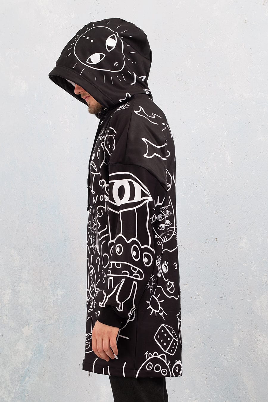 Ugley Dark Male Zippy Hoodie - Image 3