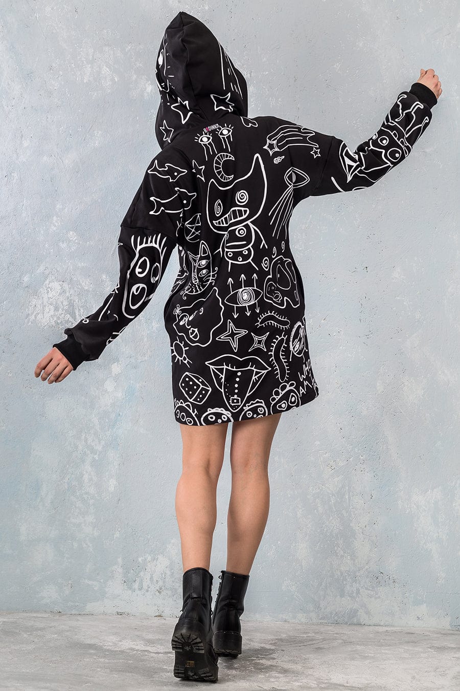 Ugley Dark Zippy Hoodie - Image 4