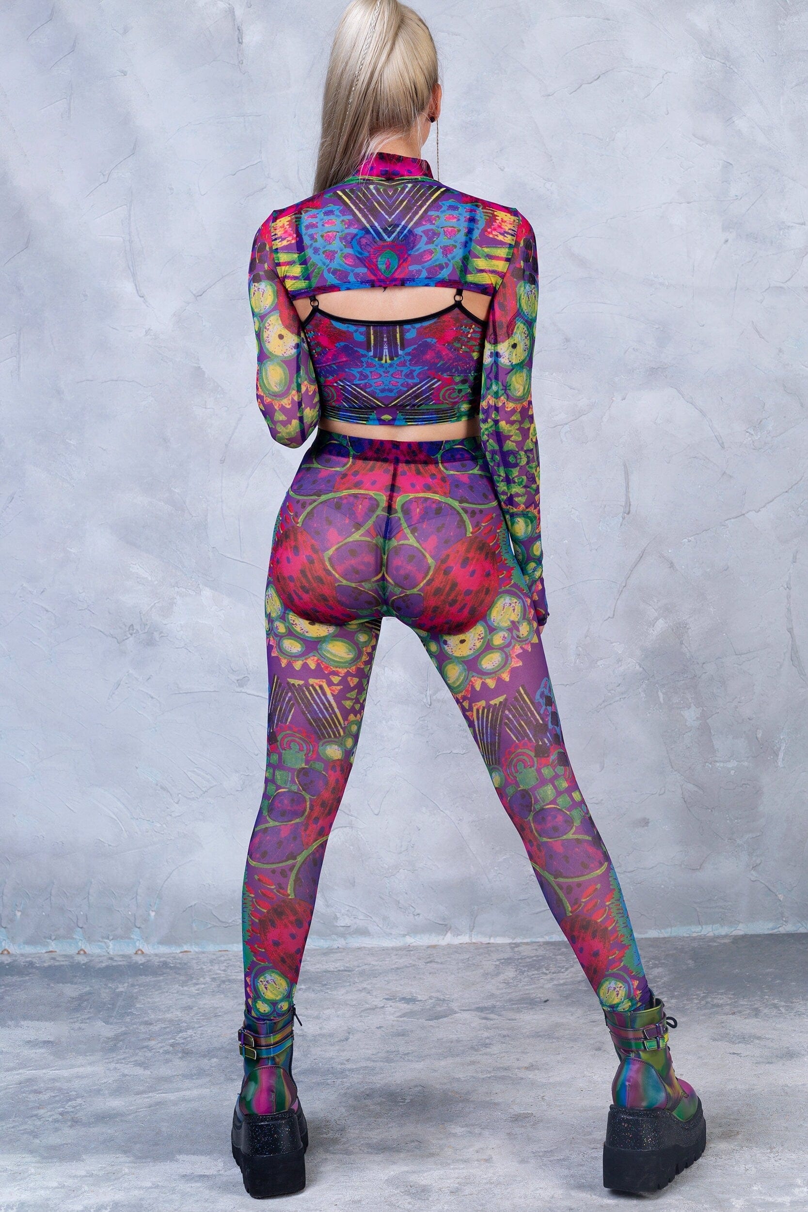 Vibeology Mesh 2 Piece Shrug Set - Image 4
