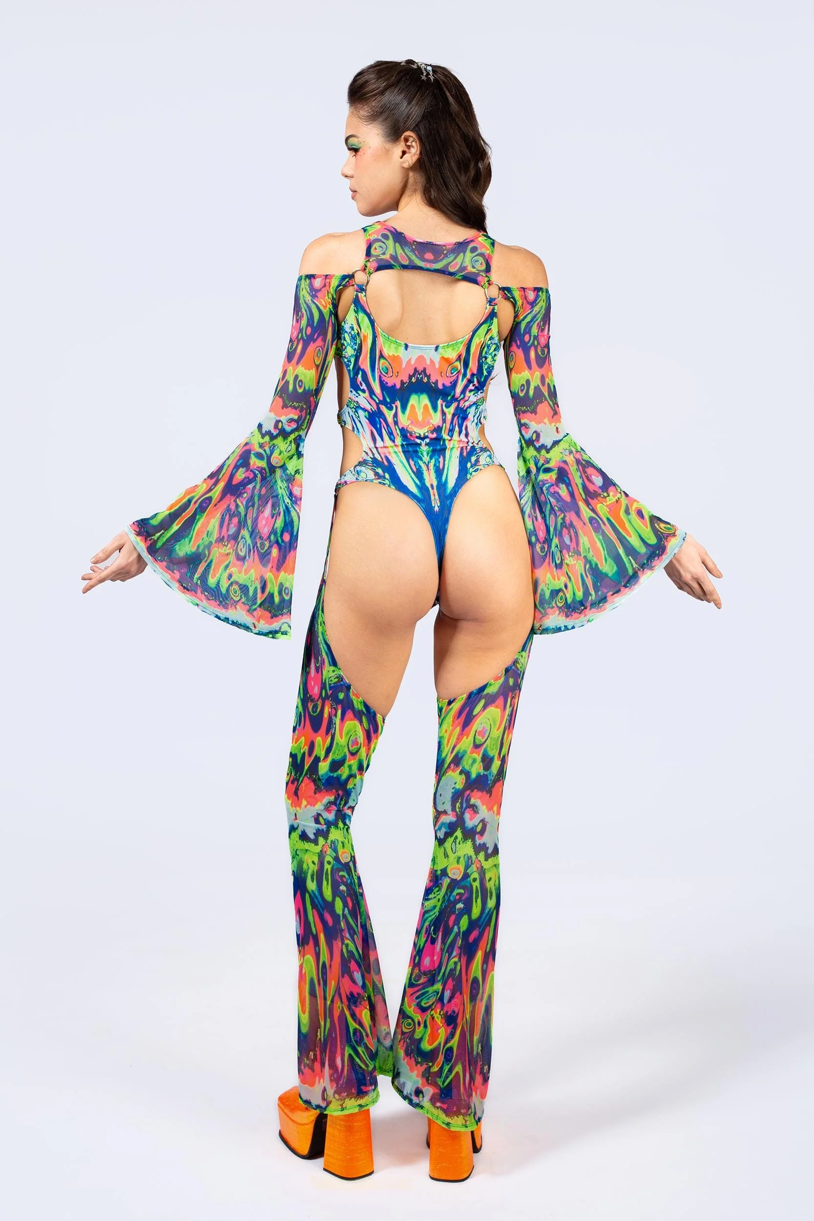 Wavy Gravy Flared Chaps Catsuit - Image 9